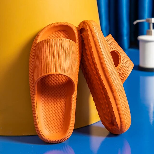 Sandales Plateforme d'Intérieur Ultra-Confort - Orange