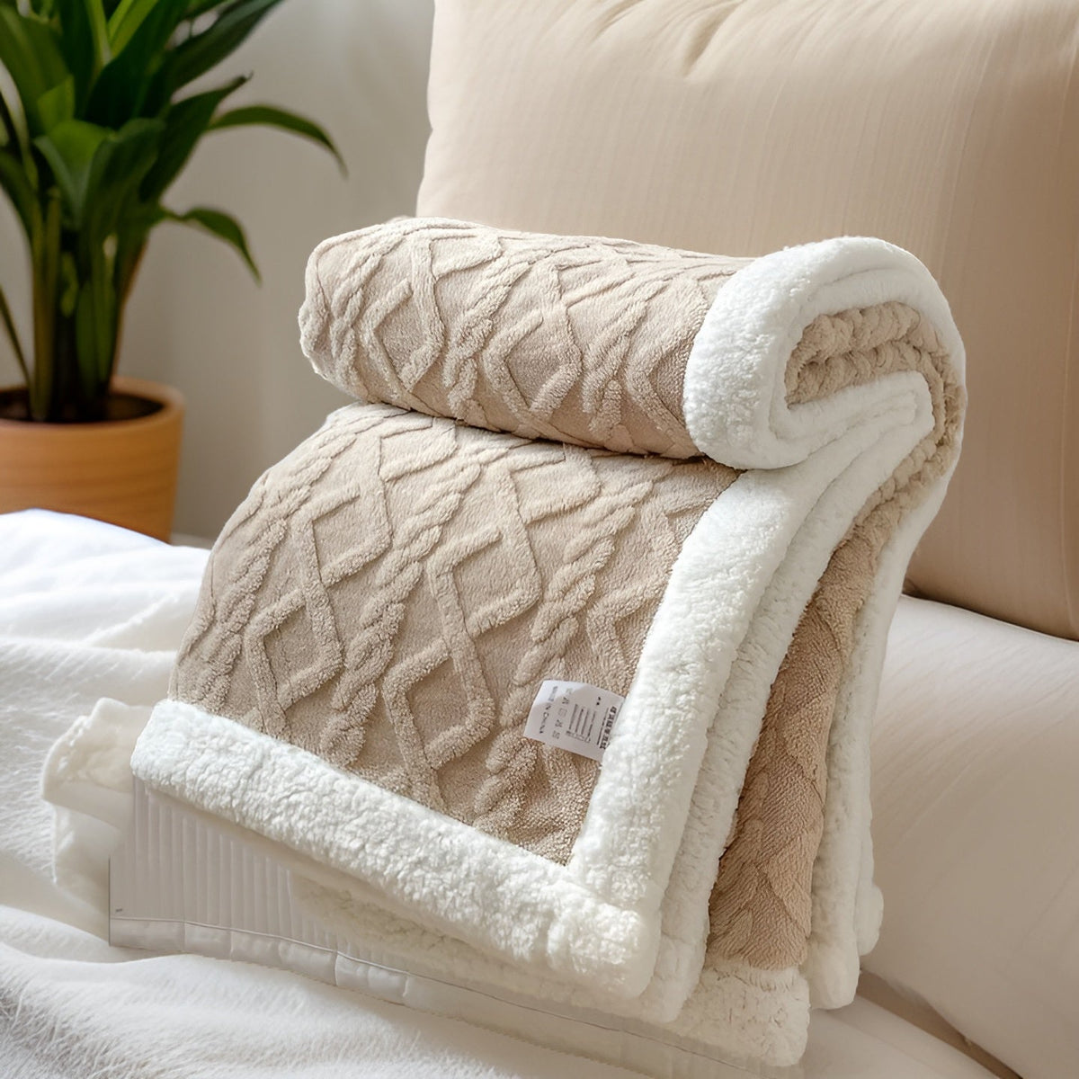 Plaid polaire double face épais et doux