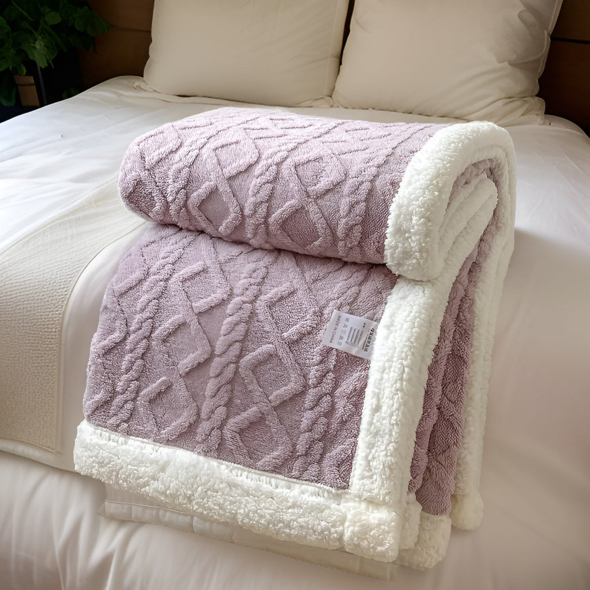 Plaid polaire double face épais et doux