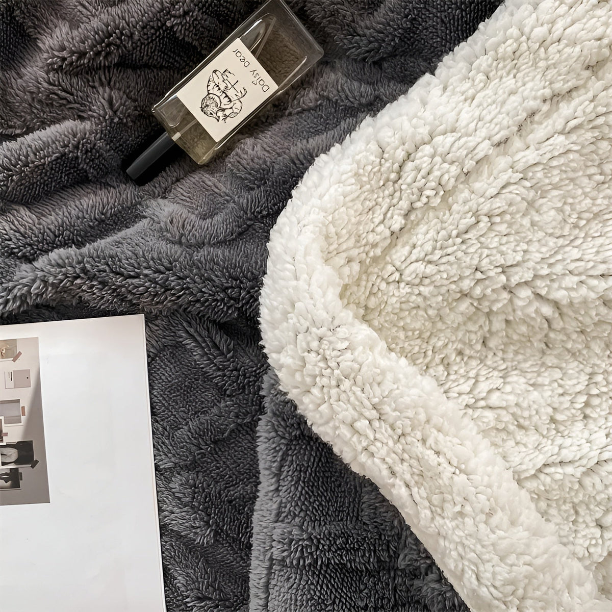 Plaid polaire double face épais et doux