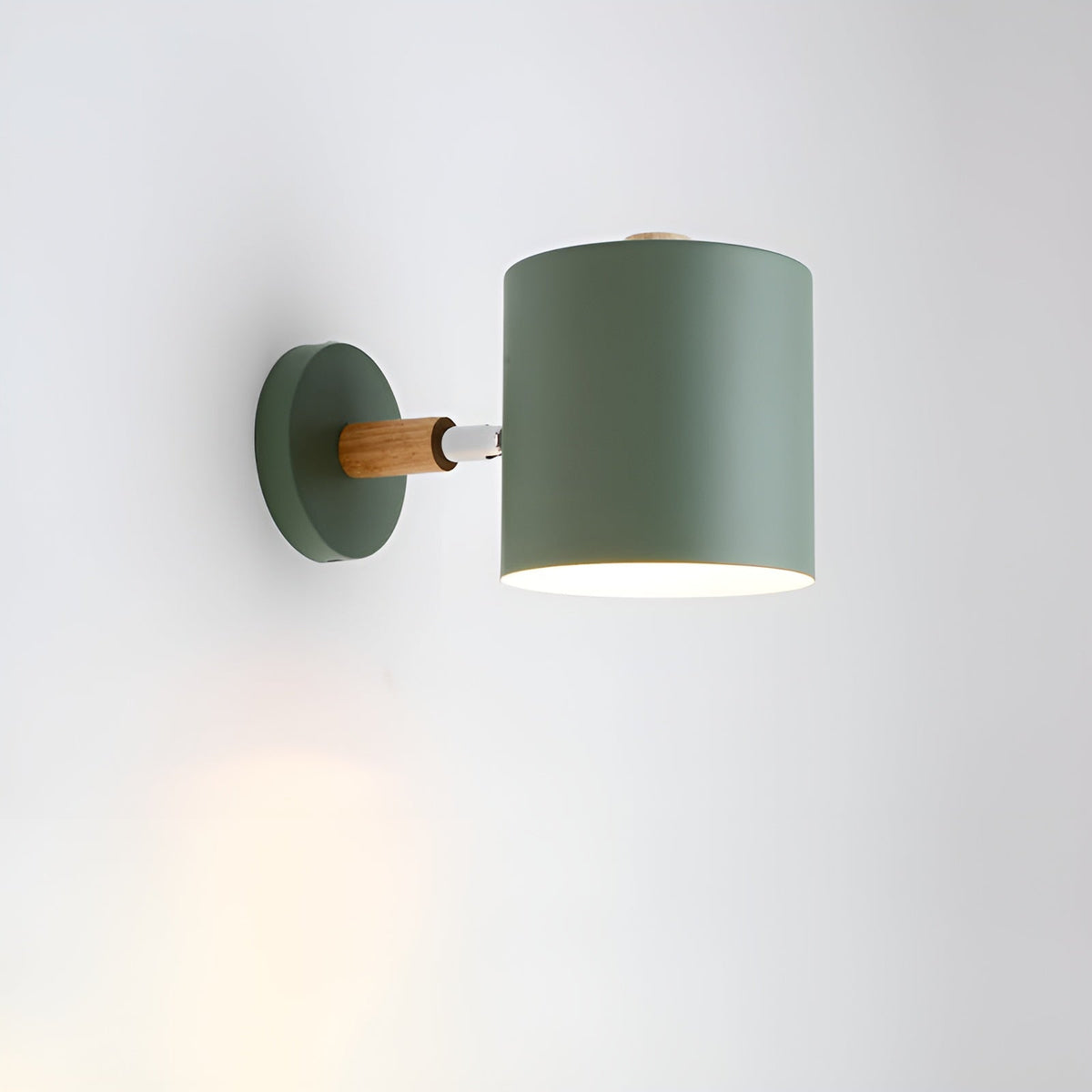 Applique murale orientable pastel, métal et bois