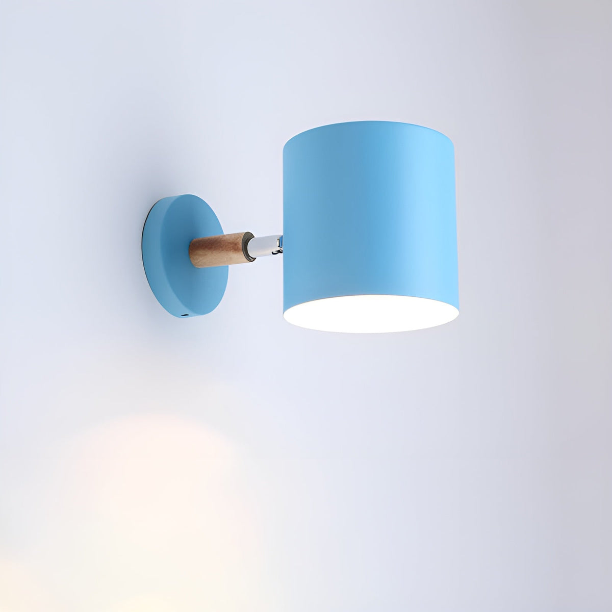 Applique murale orientable pastel, métal et bois