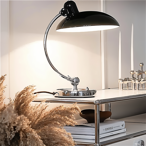 Retro Metal Desk Lamp with Dome Shade