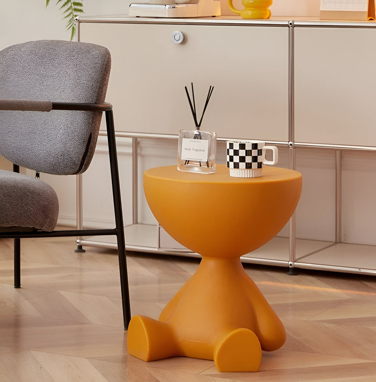 Table Basse Ronde en Plastique au Design Intemporel
