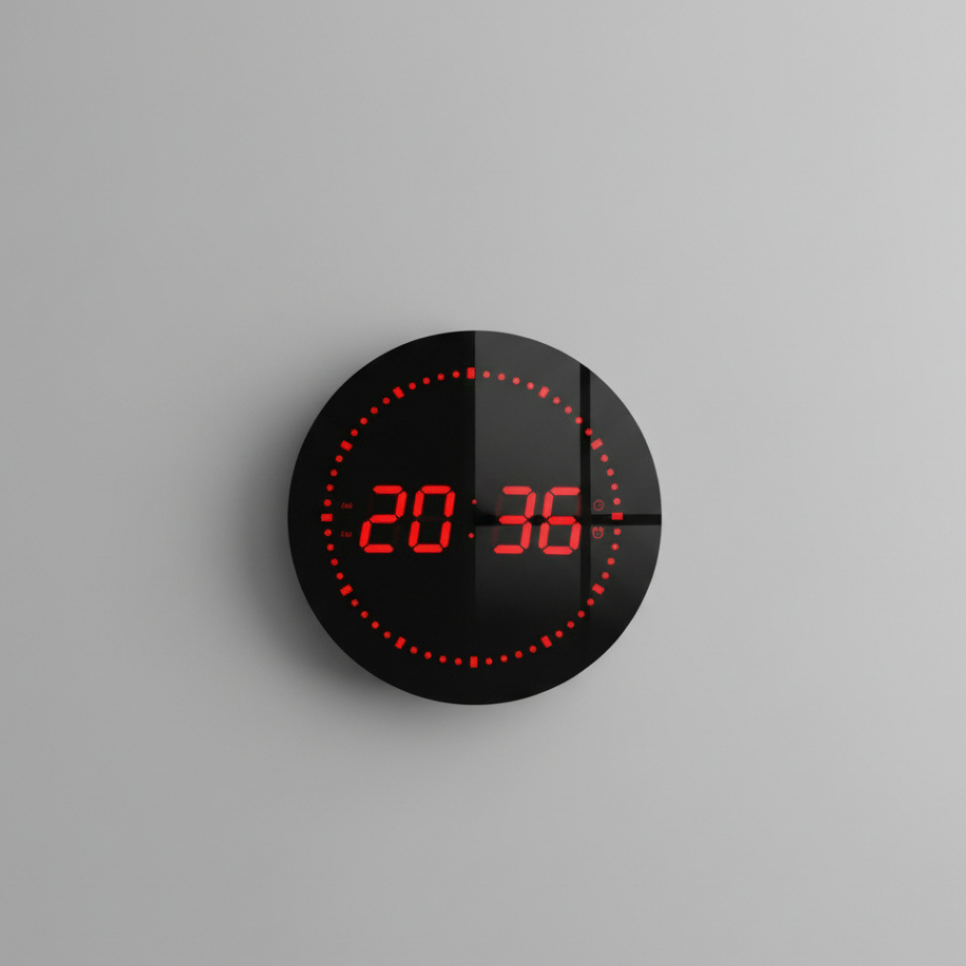 Horloge Murale Design Minimaliste avec Chiffres LED | Élégance Moderne pour un Intérieur Épuré 0