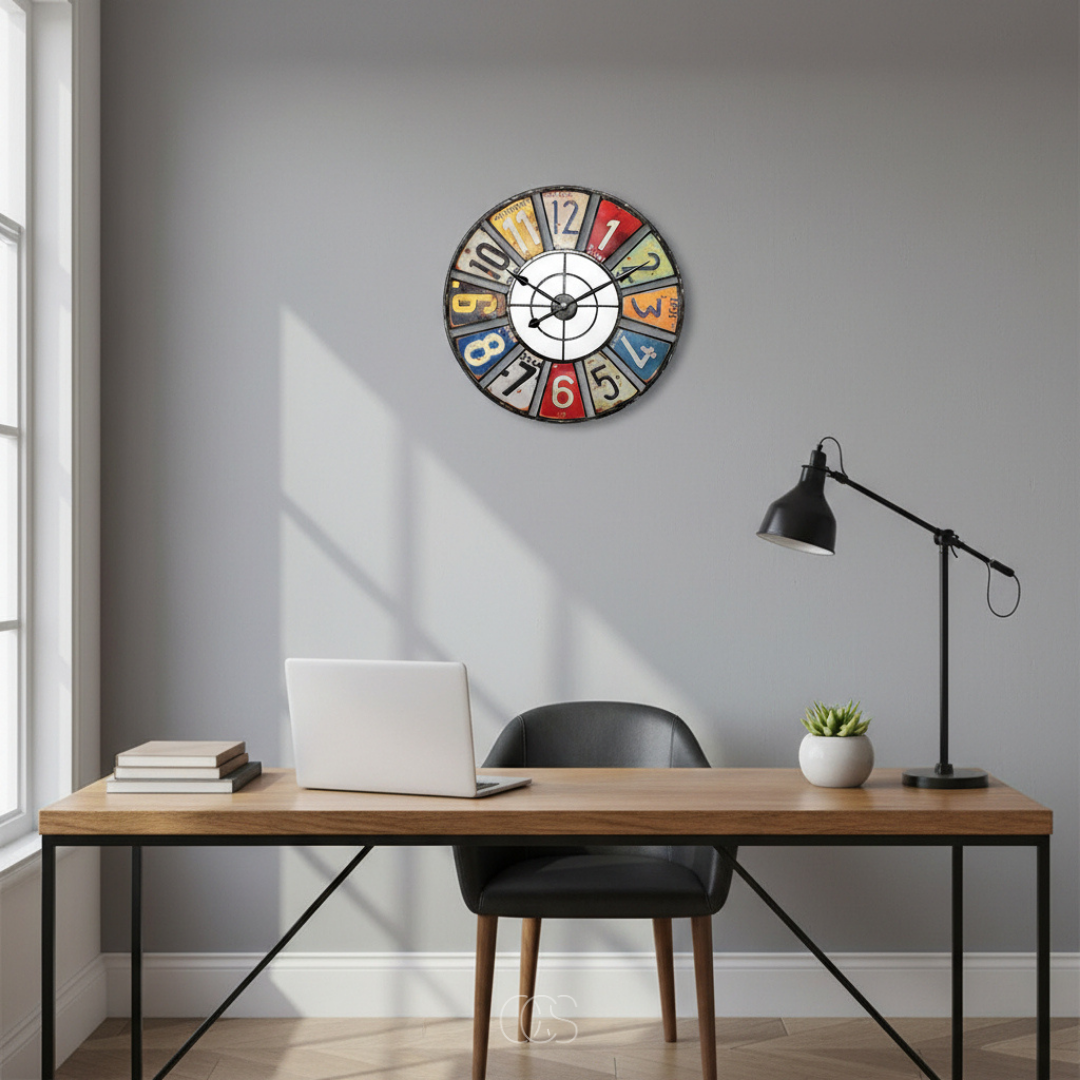 Horloge Murale Vintage en Métal Rétro | Élégance Industrielle pour un Intérieur Chaleureux 0