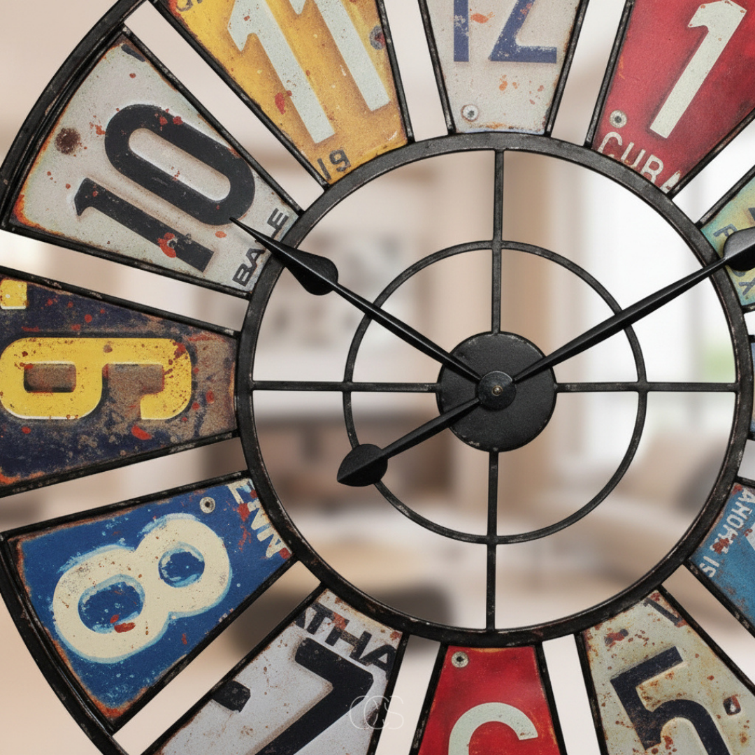Horloge Murale Vintage en Métal Rétro | Élégance Industrielle pour un Intérieur Chaleureux 1