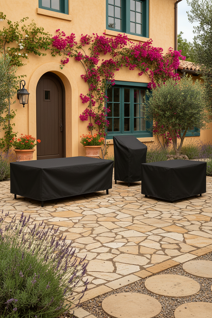 Housse de Protection Salon de Jardin en Polyester Hydrofuge | Élégance et Durabilité pour Extérieur 2