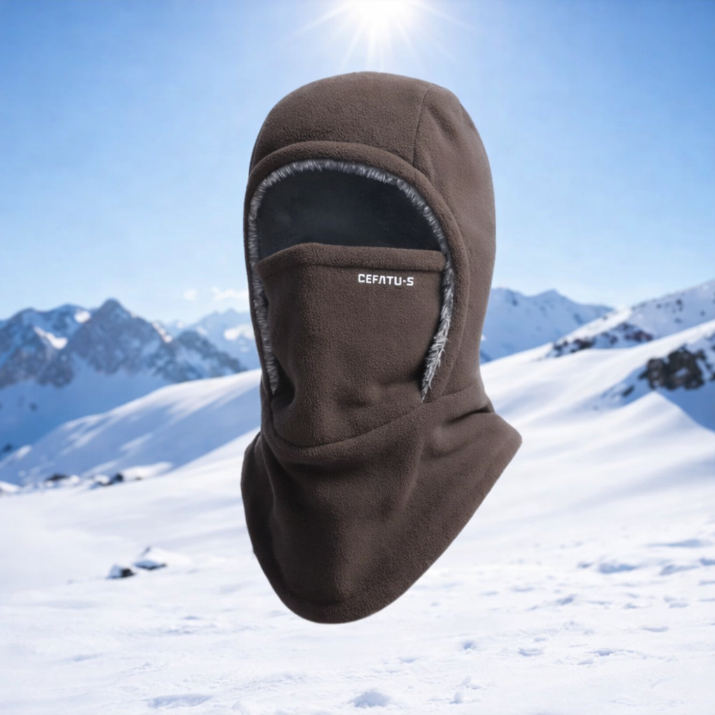 Cagoule thermique 3 en 1 en polaire coupe-vent