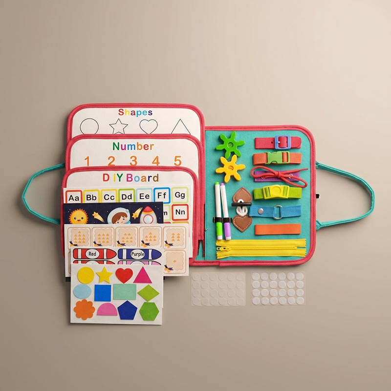 Felt Busy Book, 8 Interactive Pages, Ages 3+