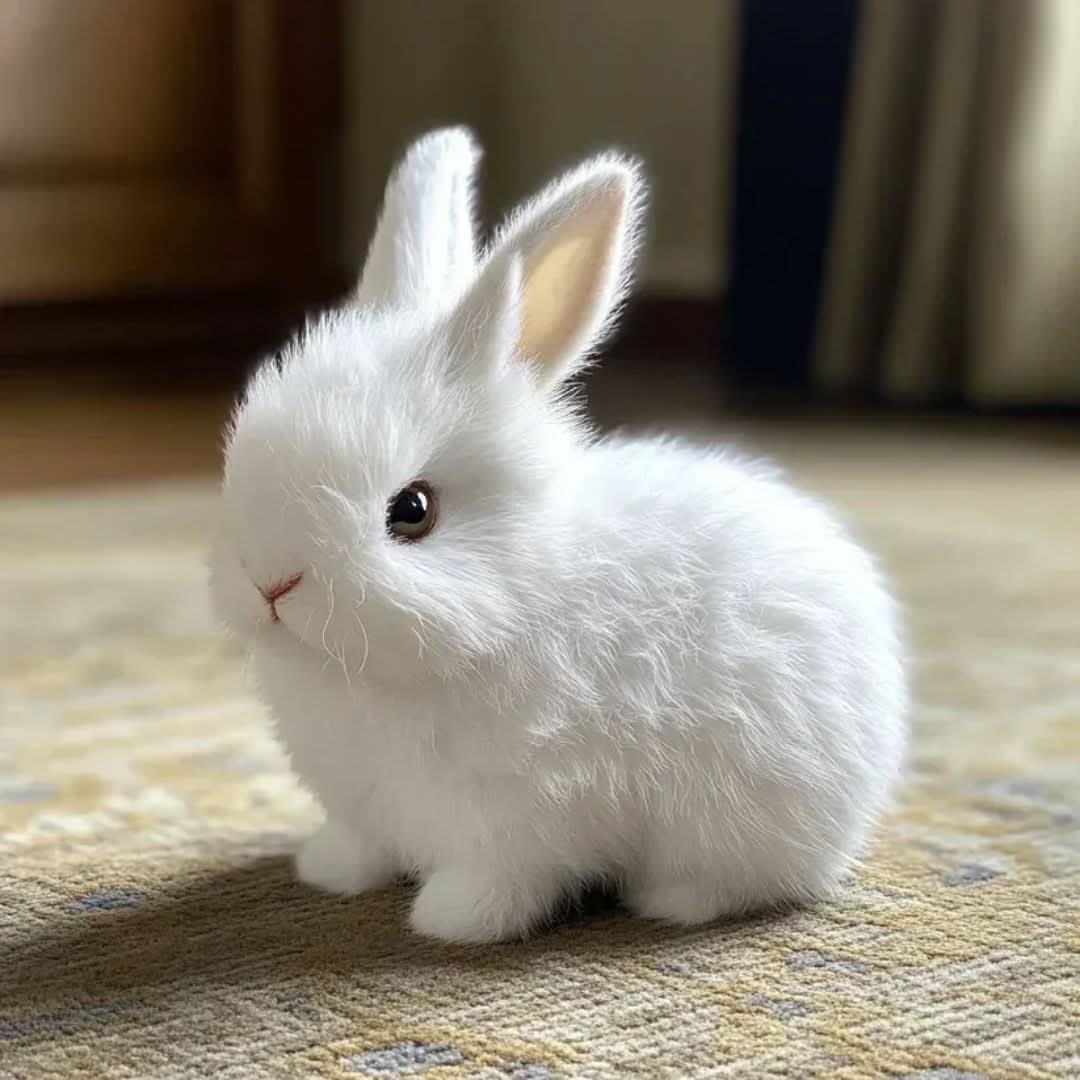 Lapin en peluche interactif, mouvements et sons