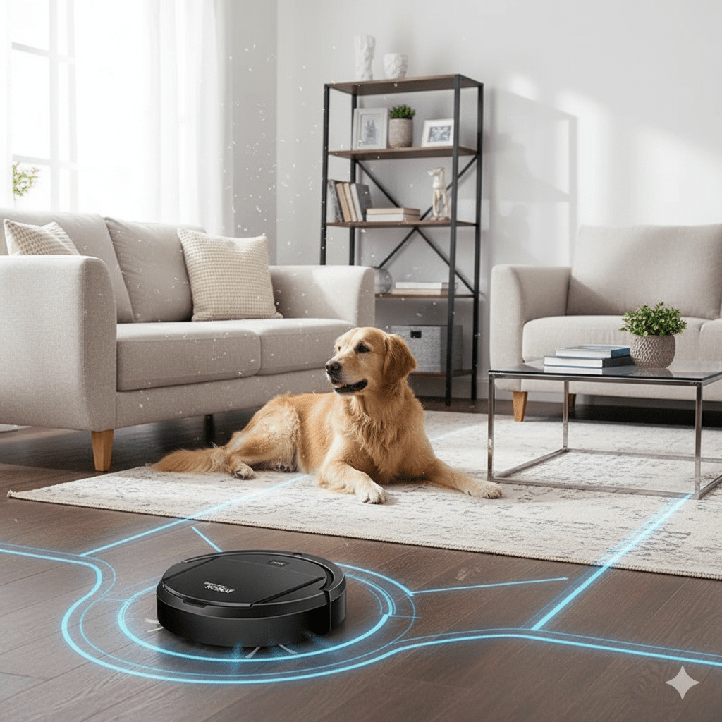 Robot aspirateur intelligent ultra silencieux HEPA