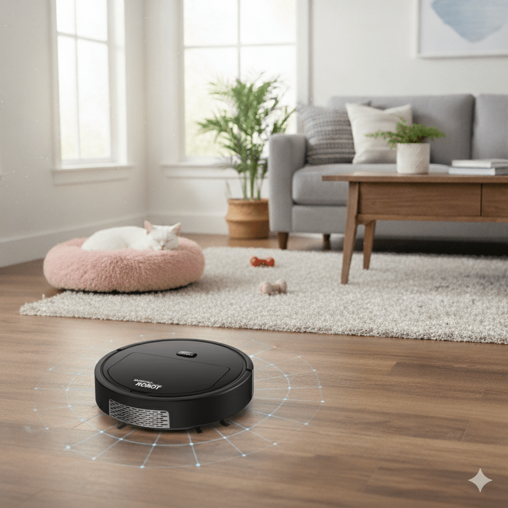 Robot aspirateur intelligent ultra silencieux HEPA