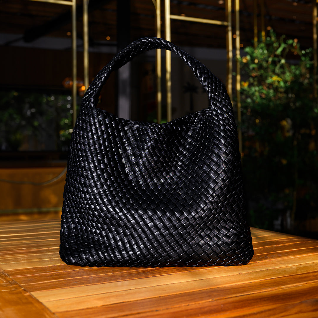 Sac seau tressé grande contenance