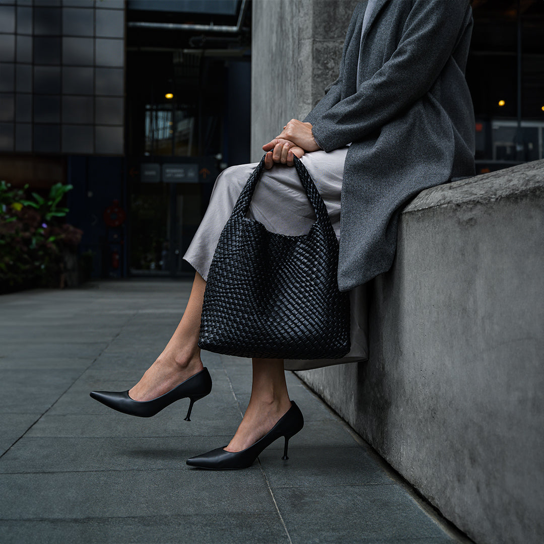 Sac seau tressé grande contenance