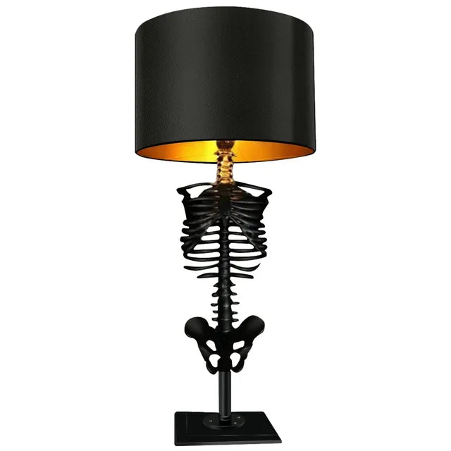 Lampe de table gothique squelette artisanale
