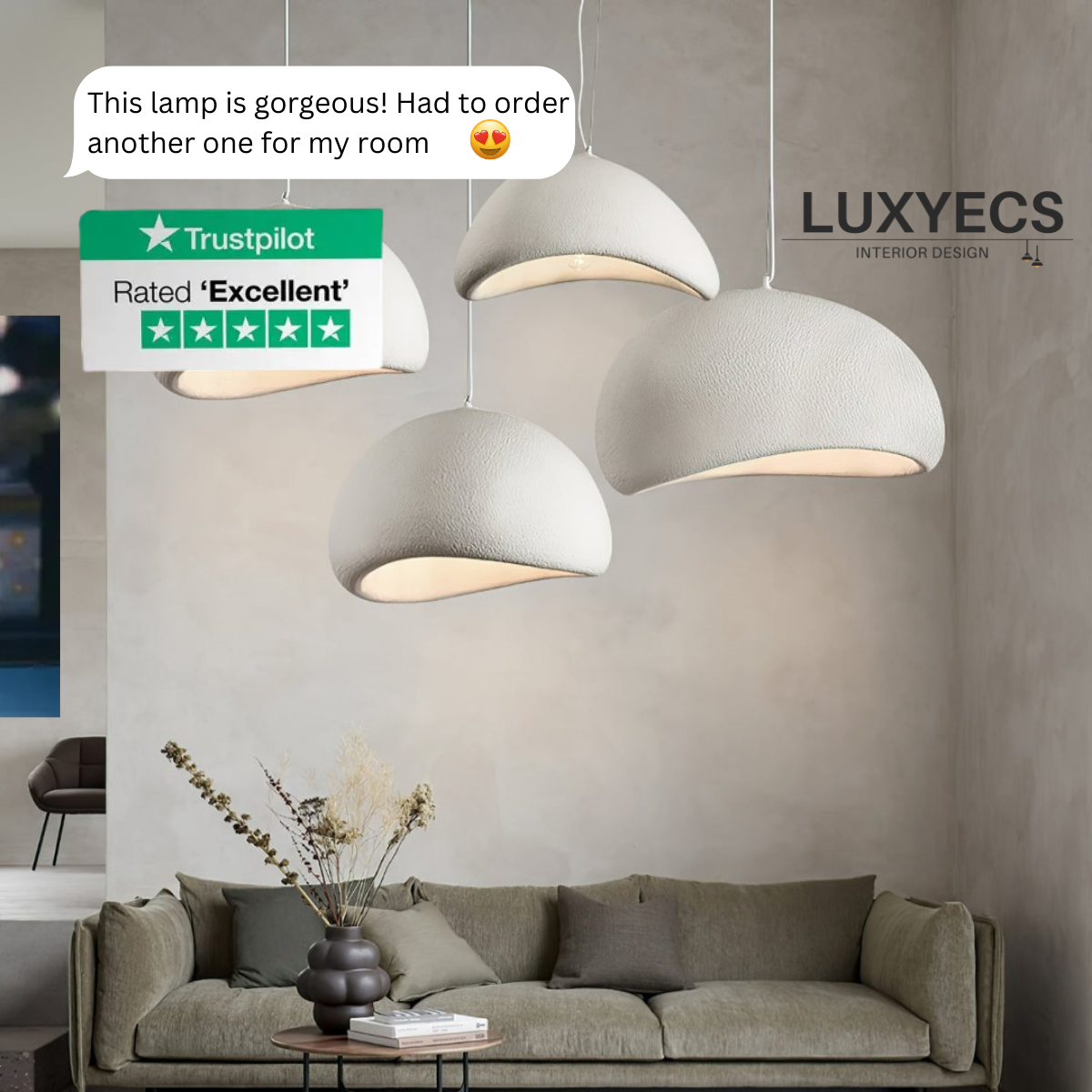 Modern Dimmable Pendant Light, E27 Socket