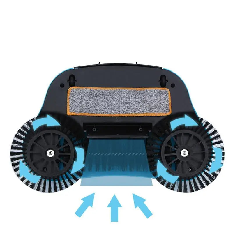 Balai 2-en-1 manuel avec brosse rotative