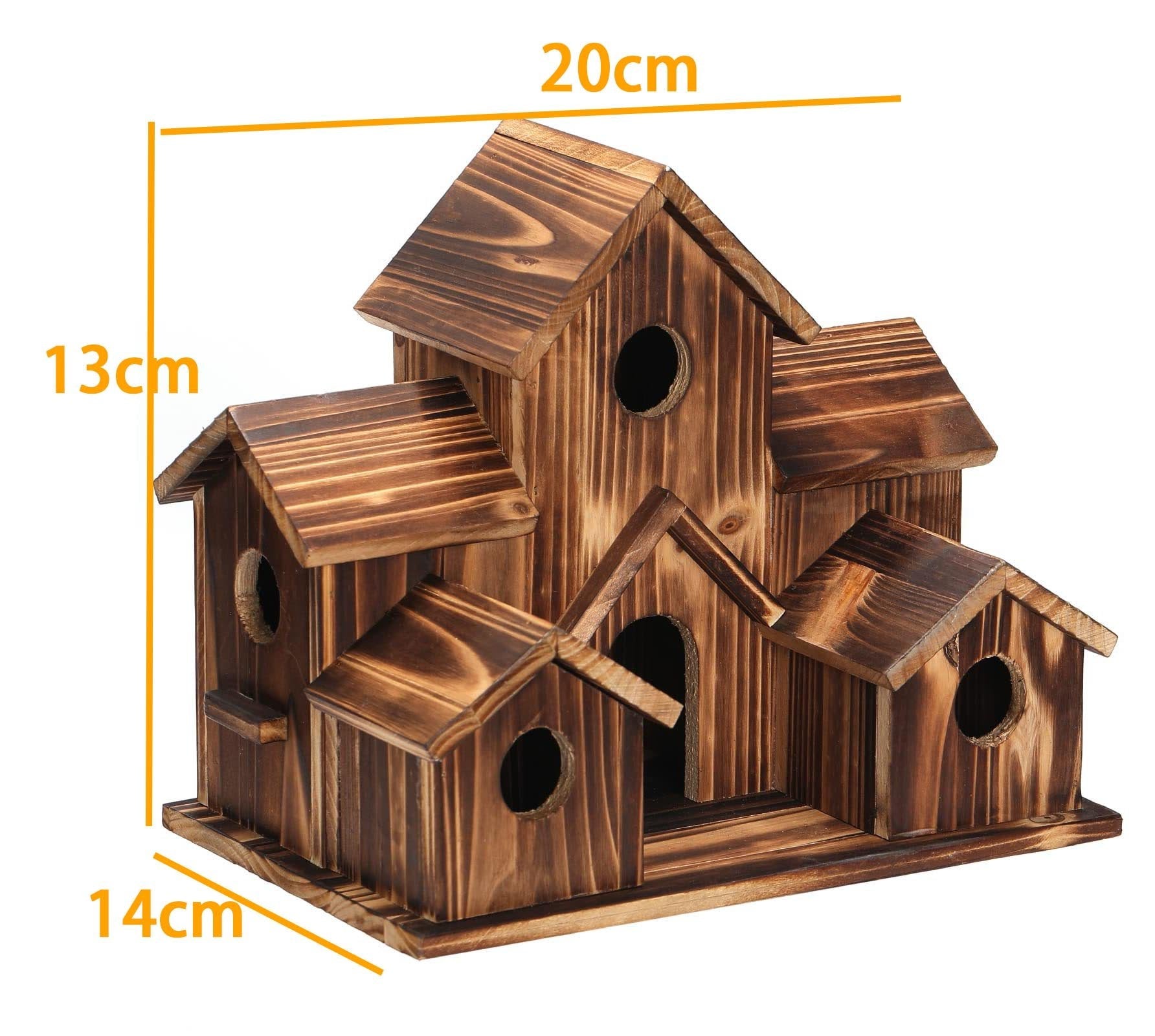 Nichoir en Bois Artisanal à 6 Trous