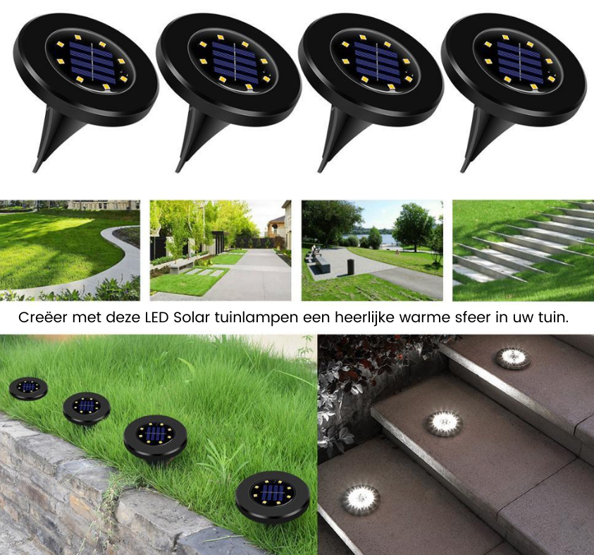 Lampes de Jardin Solaires LED - Édition Noire