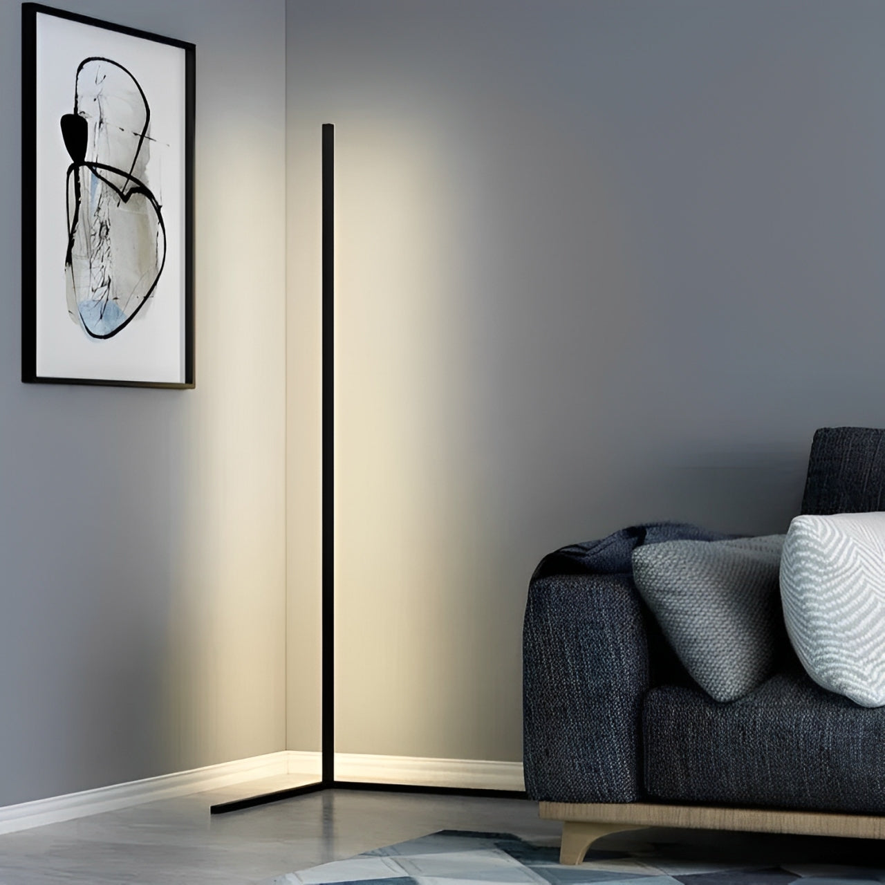Lampadaire Design en Aluminium LED | Éclairage Minimaliste et Chaleureux pour Votre Salon 4