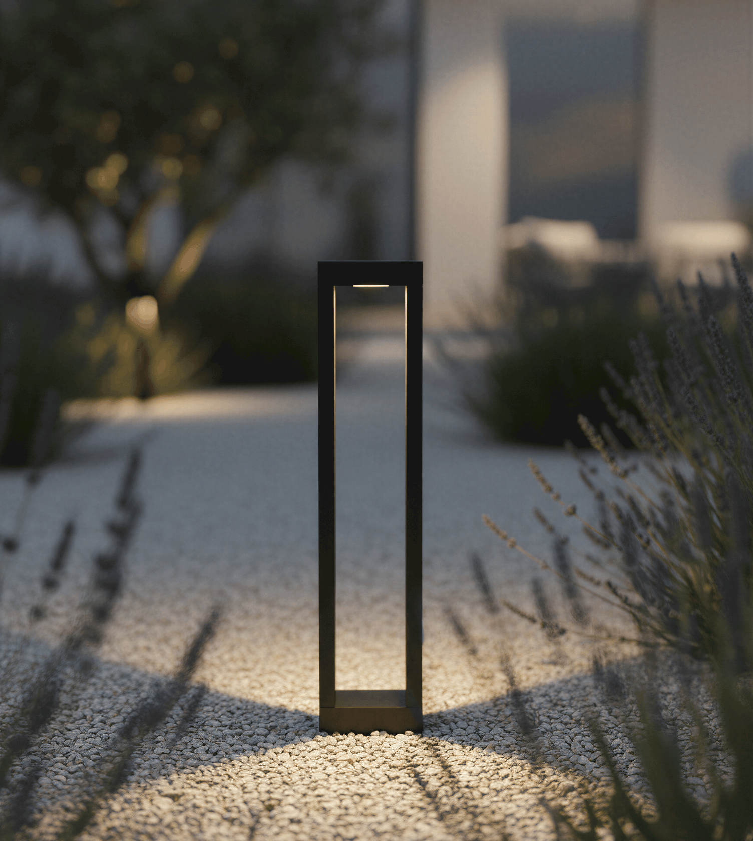 Lampadaire Extérieur en Aluminium Noir | Éclairage Double Face Minimaliste pour Allées Modernes 7