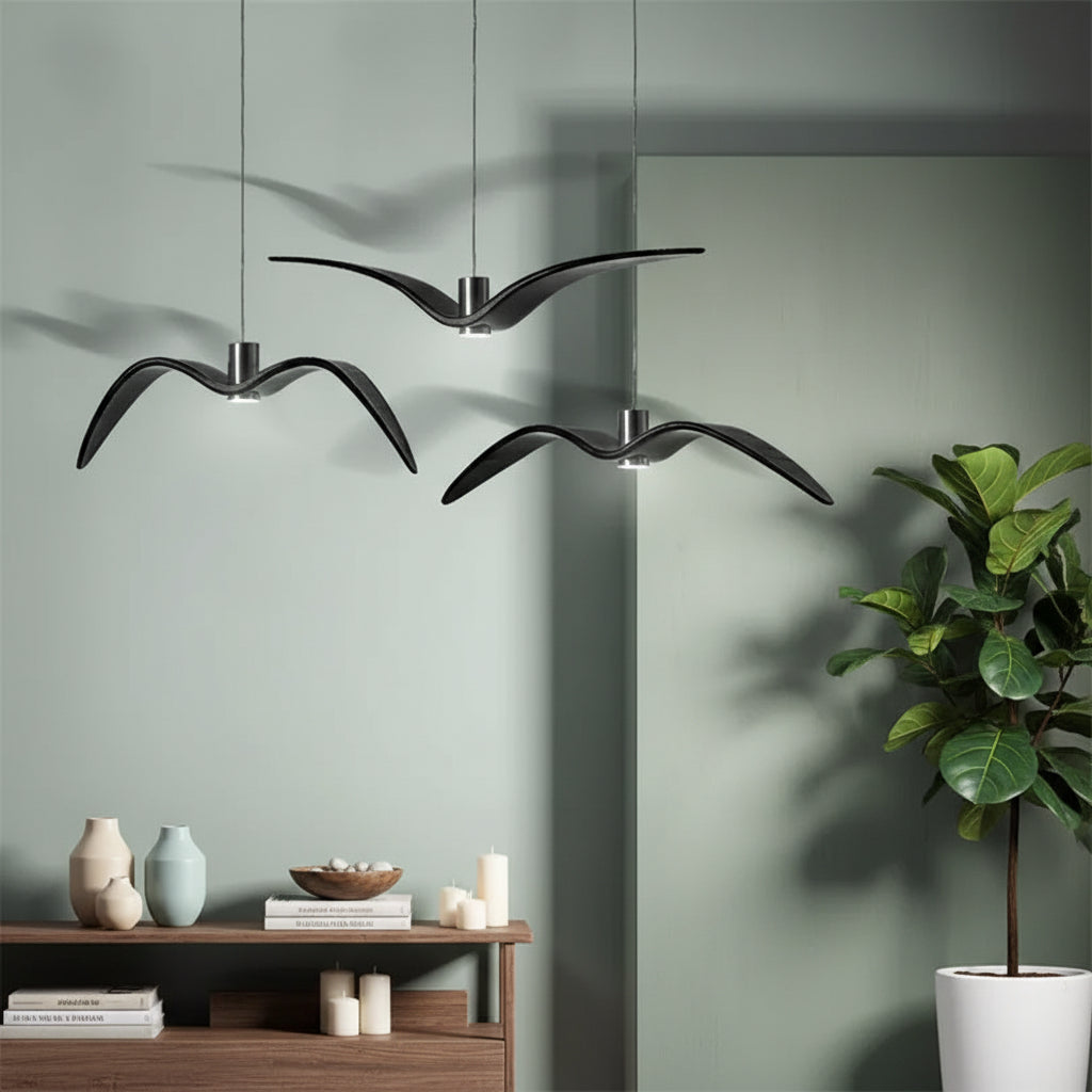 Lampe Design Élégante : Éclat Naturel en Lumière – Forme Aviaire 4