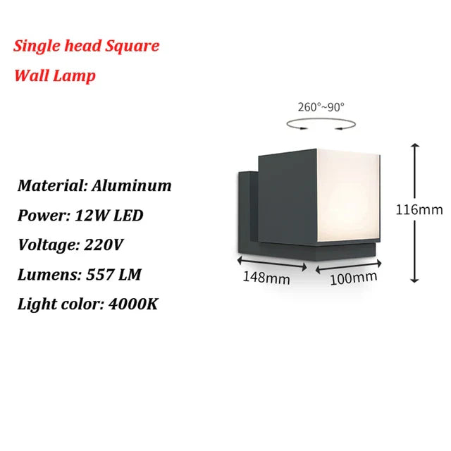 Lampe Extérieure LED AquaShield en Aluminium | Éclairage Élégant et Résistant aux Intempéries pour un Espace Extérieur Chic 6