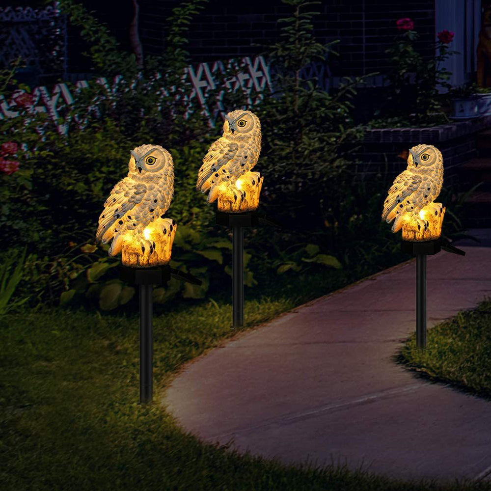 Lampe Solaire Jardin Hibou en LED | Design Élégant et Résistant pour une Ambiance Extérieure Chaleureuse 4