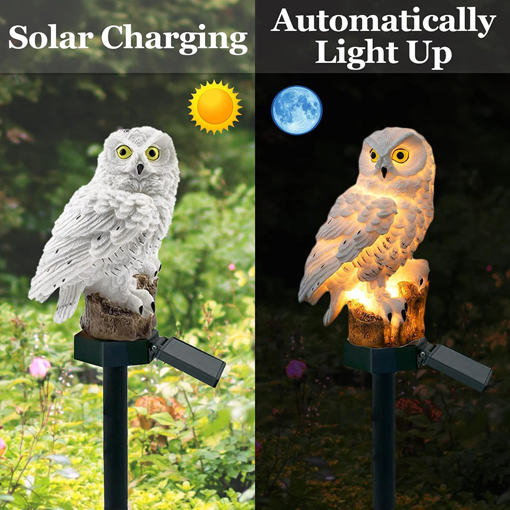 Lampe Solaire Jardin Hibou en LED | Design Élégant et Résistant pour une Ambiance Extérieure Chaleureuse 7