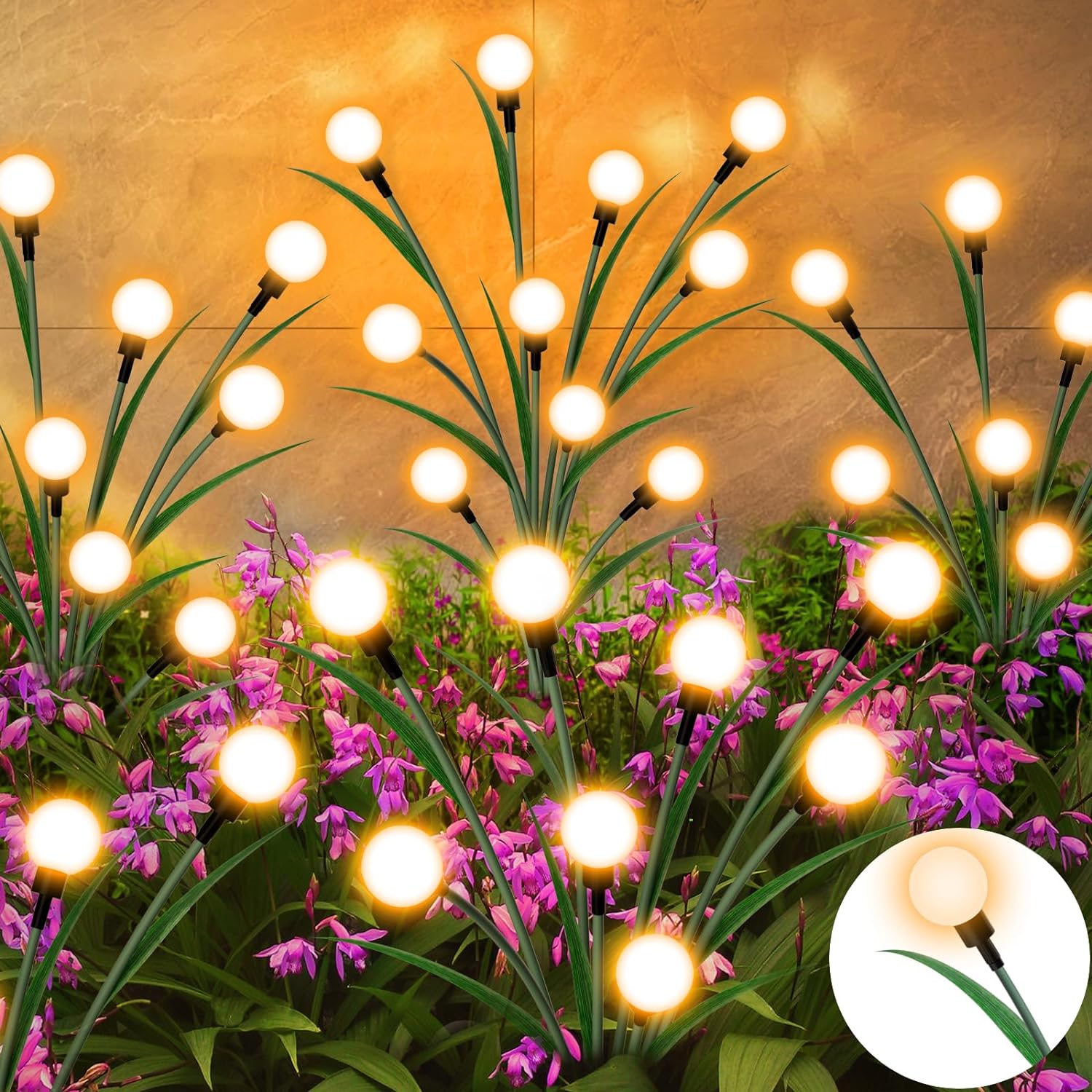Lampe Solaire Jardin en PVC | Éclairage Extérieur Solaire Étanche pour Ambiance Enchantée 0