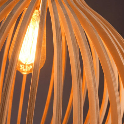 Lampe Suspendue : Élégance Naturelle en Lumière – Bois Artisanale 7