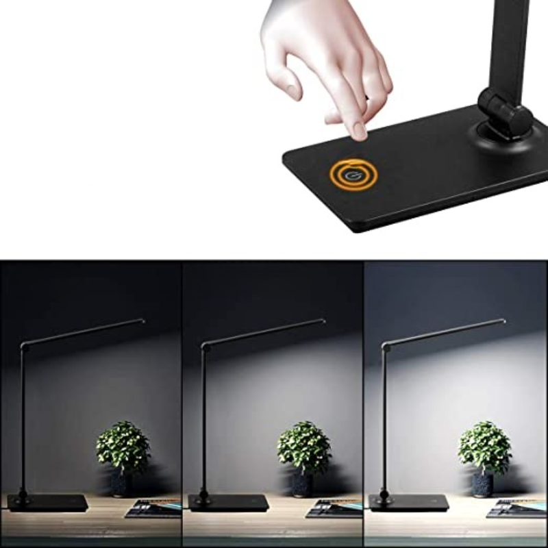 Lampe de Bureau LED : Élégance Naturelle en Lumière – Design Tactile 2