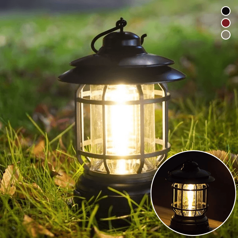 Lampe de Camping Rétro en Métal | Éclairage Chaleureux et Pratique pour vos Aventures Extérieures 1