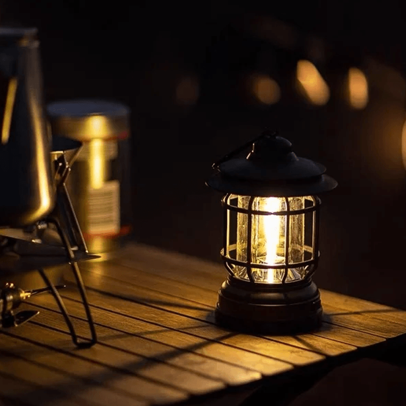 Lampe de Camping Rétro en Métal | Éclairage Chaleureux et Pratique pour vos Aventures Extérieures 8