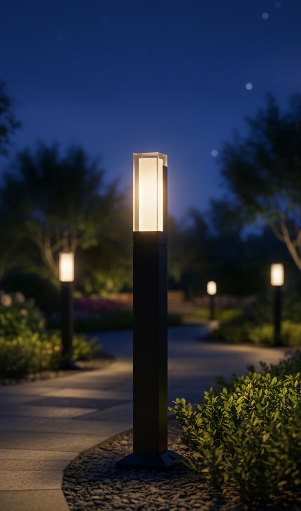 Lampe de Jardin en Acier Inoxydable | Éclairage LED Étanche pour Ambiance Élégante Extérieure 12