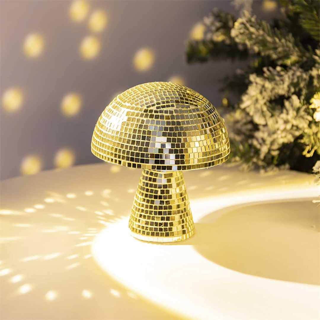Lampe de Table Disco Élégante en Métal – Style Champignon 4