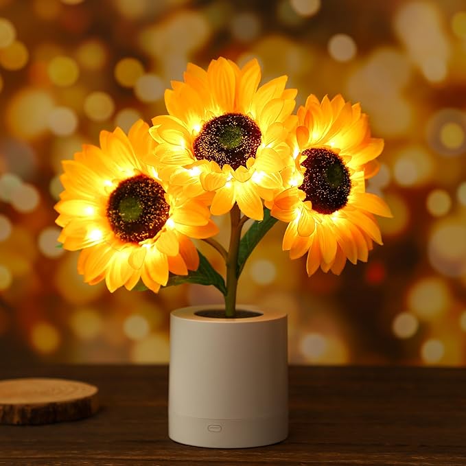 Lampe de Table Élégante Tournesol – Design Naturel et Moderne 1