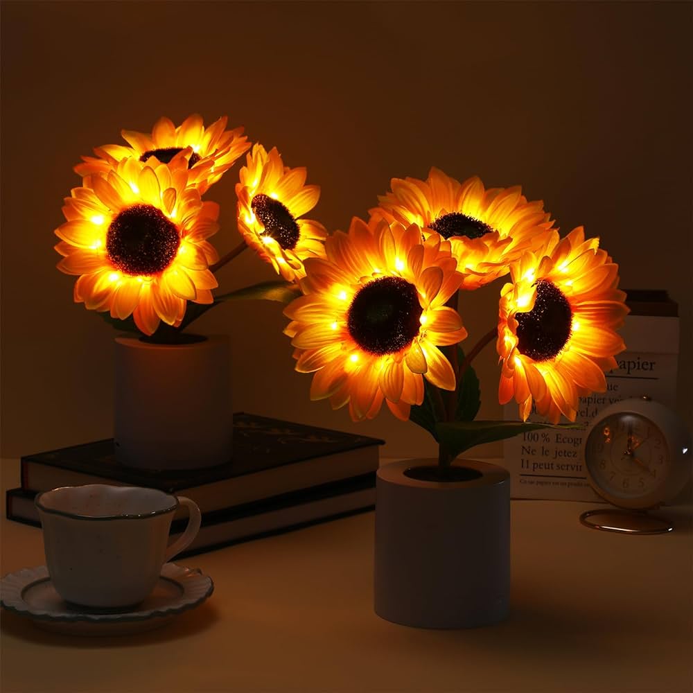 Lampe de Table Élégante Tournesol – Design Naturel et Moderne 6