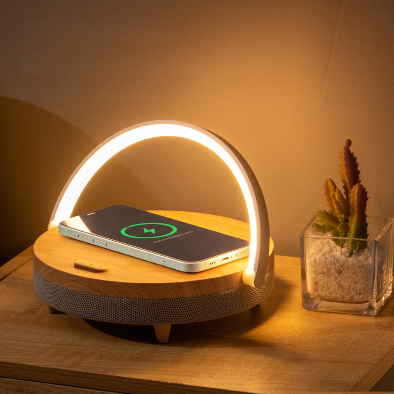 Lampe de Table Élégante avec Chargeur et Son Premium 0