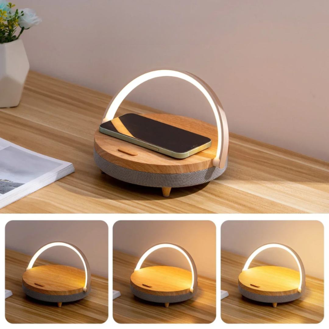 Lampe de Table Élégante avec Chargeur et Son Premium 5