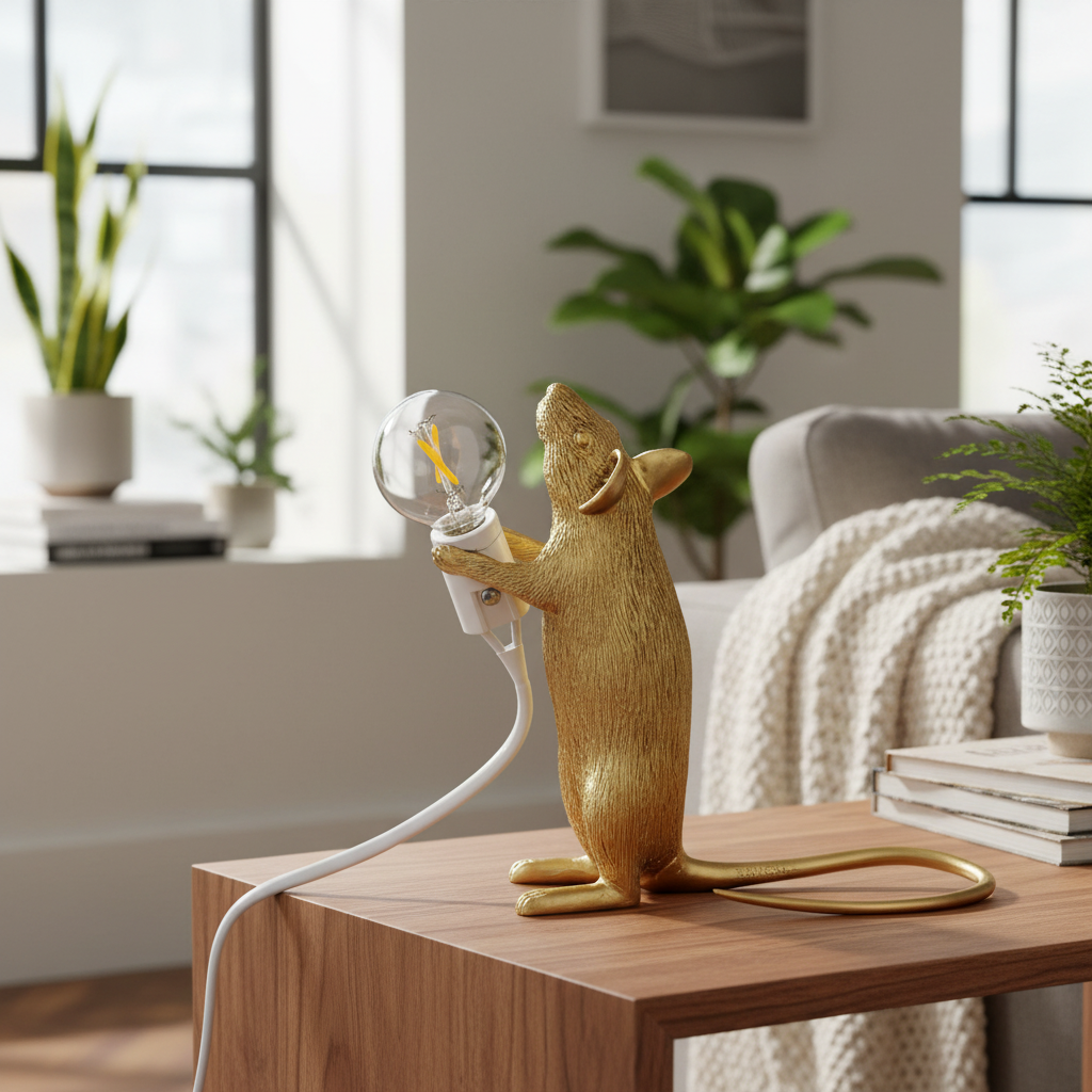 Lampe de Table Élégante en Résine – Charme Fantaisiste 0