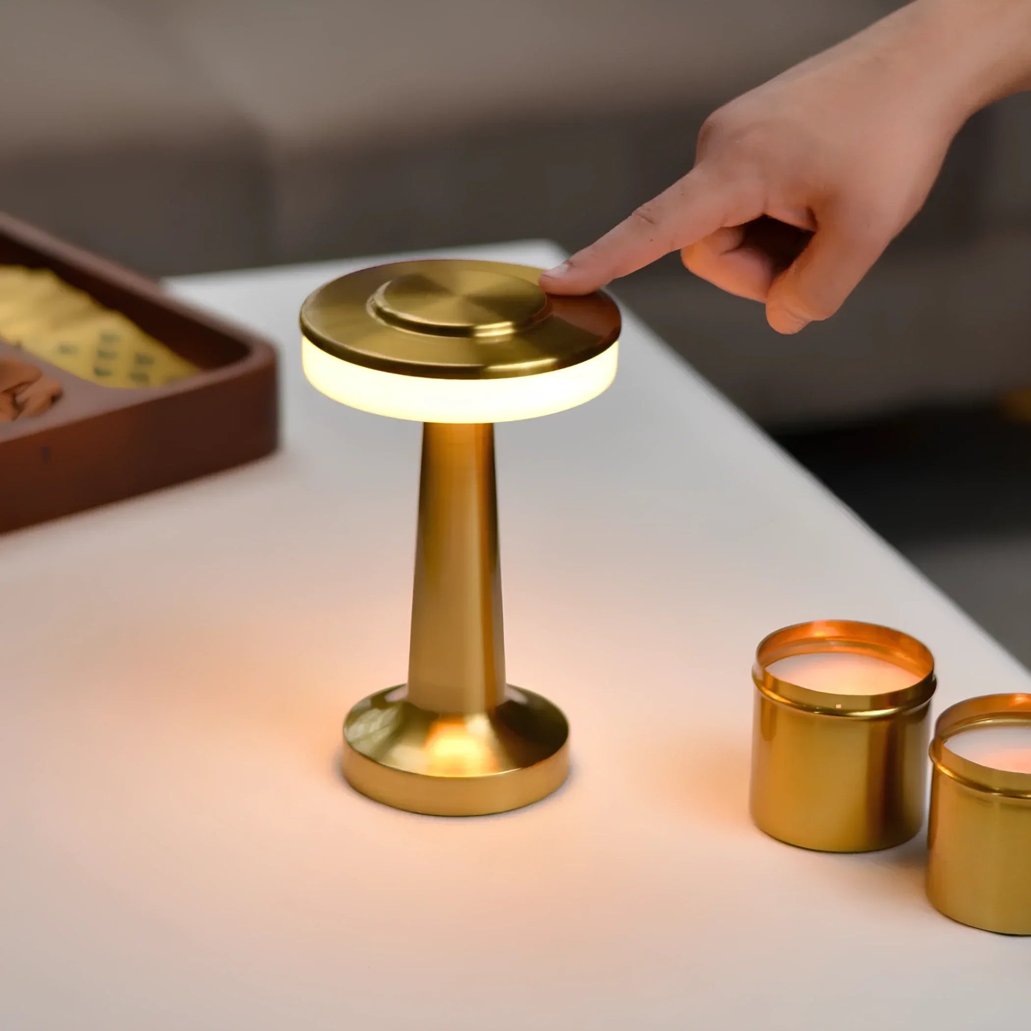 Lampe de Table Rechargeable : Élégance Naturelle en Lumière – Design Moderne 1
