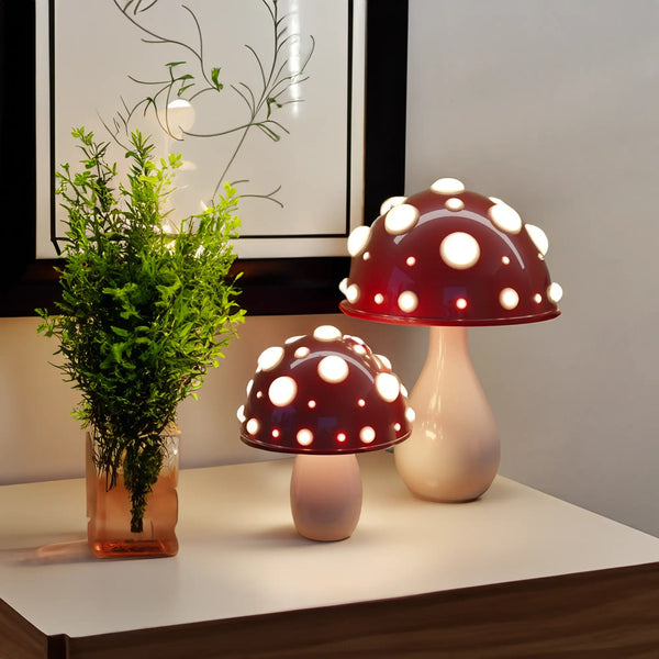 Lampe de Table : Élégance Naturelle en Lumière – Design Champignon 1