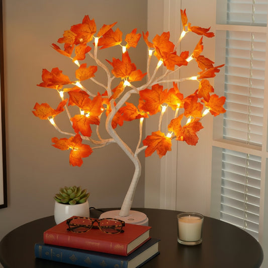 Lampe de Table : Élégance Naturelle en Lumière – Design Feuille d'Érable 0