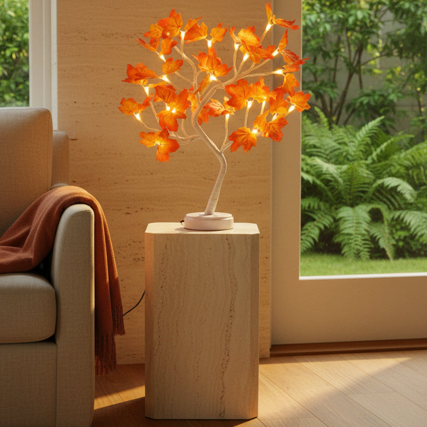 Lampe de Table : Élégance Naturelle en Lumière – Design Feuille d'Érable 0