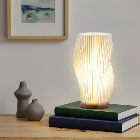 Lampe de Table : Élégance Naturelle en Lumière – Design Ondulé 0