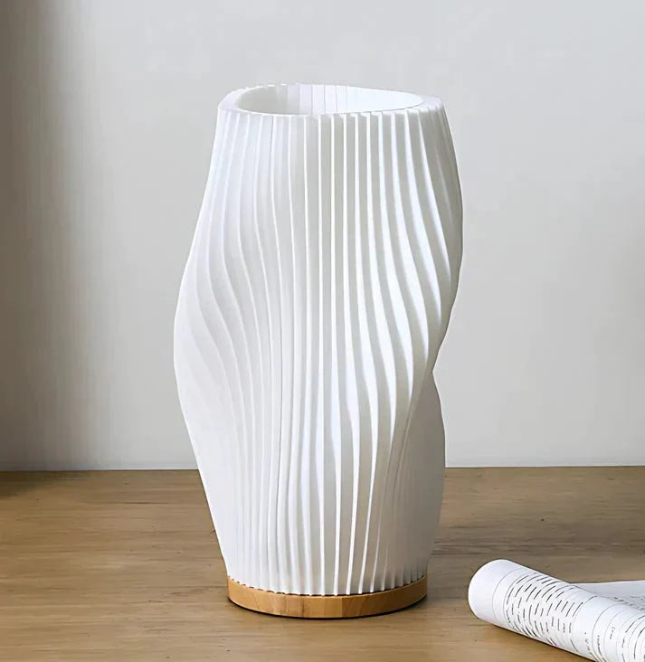 Lampe de Table : Élégance Naturelle en Lumière – Design Ondulé 7