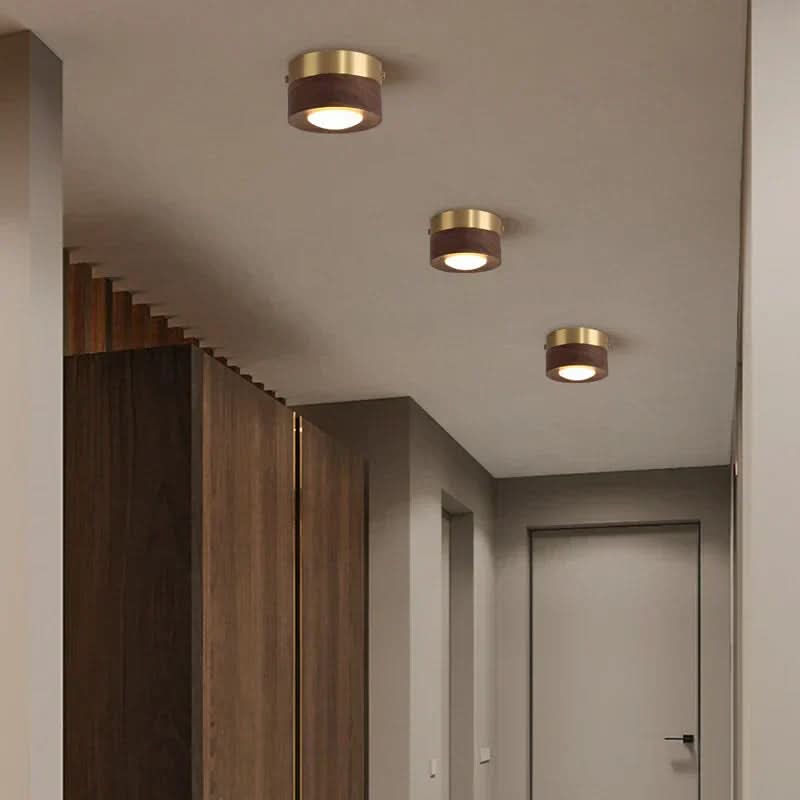 Wooden LED Ceiling Spotlight, Warm or 3-Tone Light