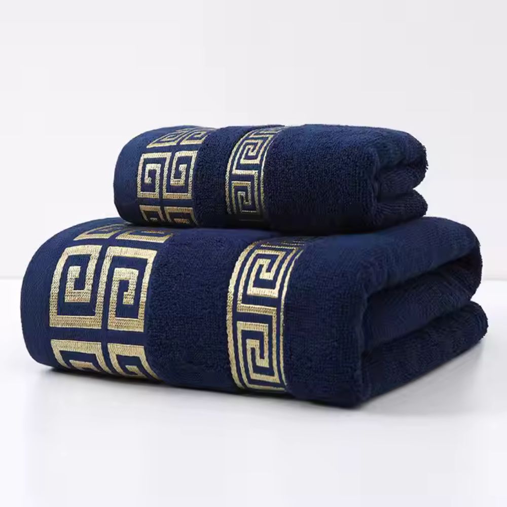 Lot de 2 Serviettes en Coton Éponge – Midnight Royal